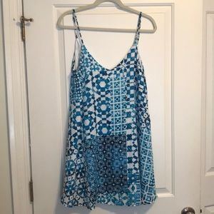 Blue patterned dress